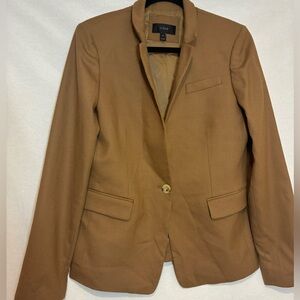 J. Crew Regent Blazer Wool Flannel Camel Single-Button Lined Women's Size 10